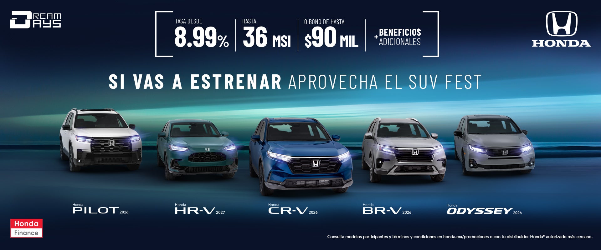 FERÍA DE CRÉDITO SUV FINANCE TASA DESDE 8.99%